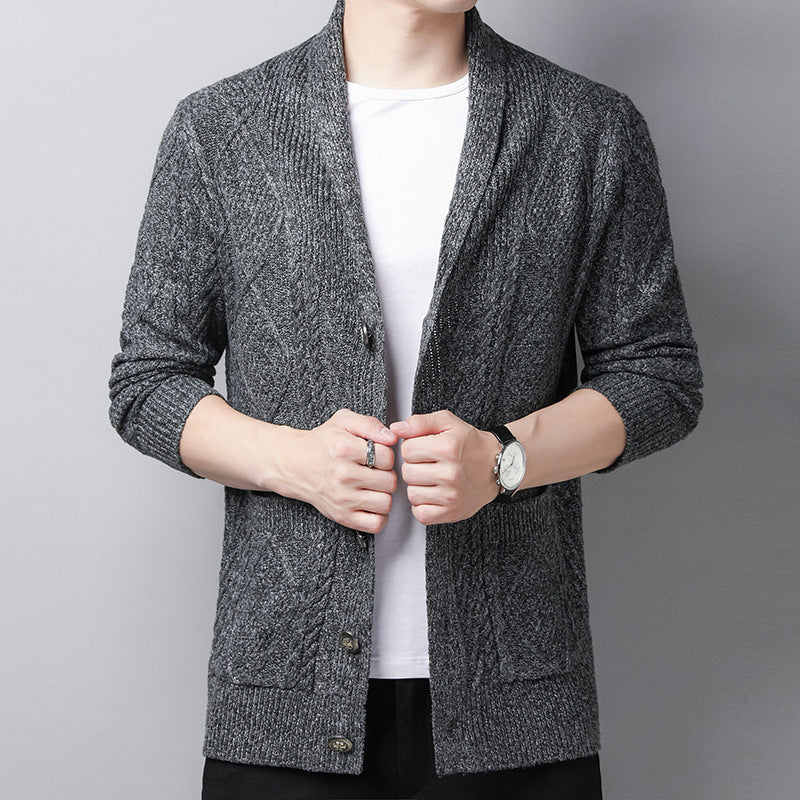 Men's cardigan sweater coat