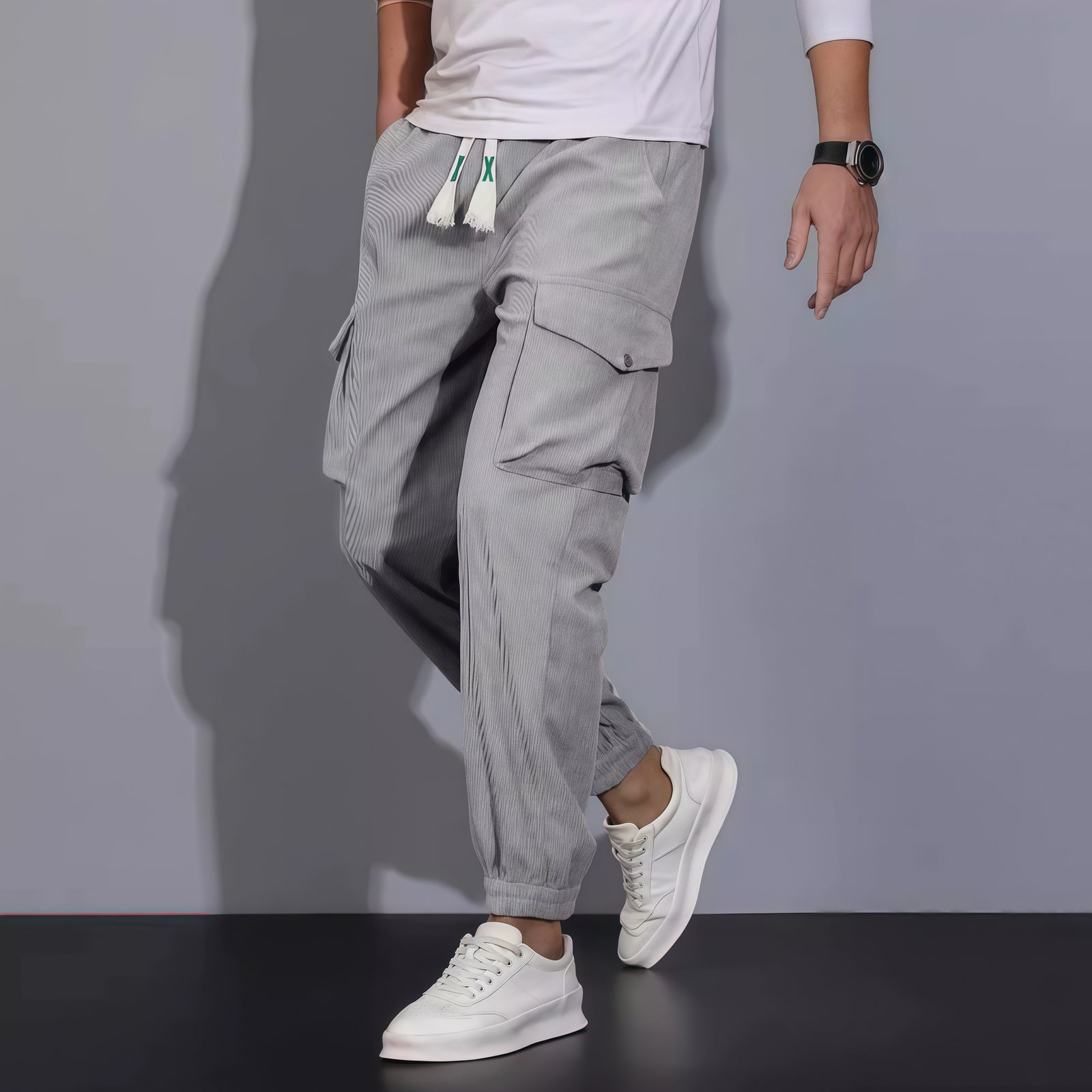 Woolen corduroy men's casual pants