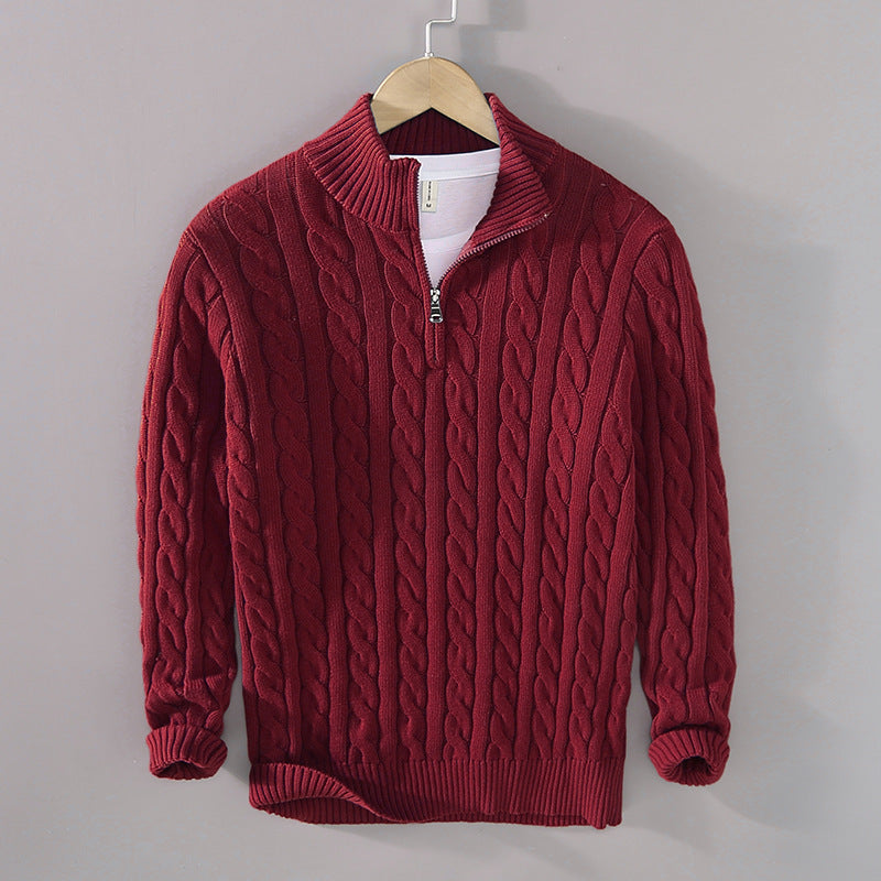 Men's Half Turtleneck Knit Sweater