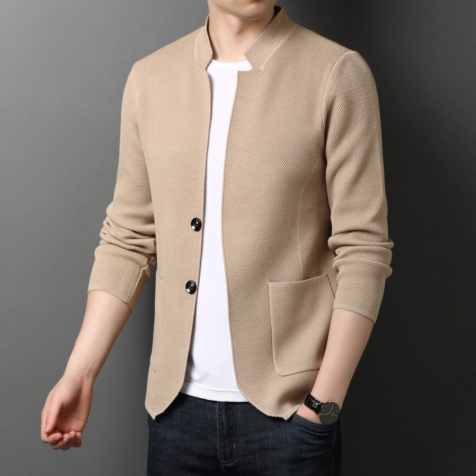 Men's knitted cardigan