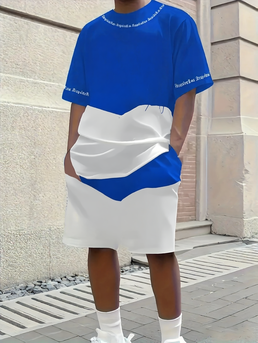 Men's Short Sleeve and Shorts Casual Set