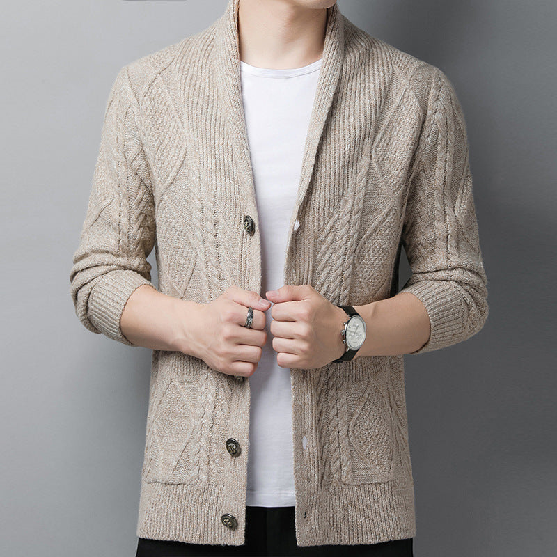 Men's cardigan sweater coat