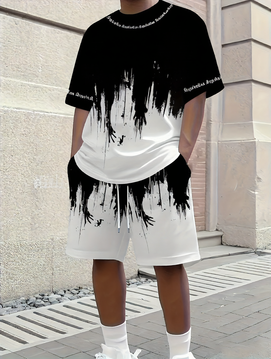 Men's Short Sleeve and Shorts Casual Set