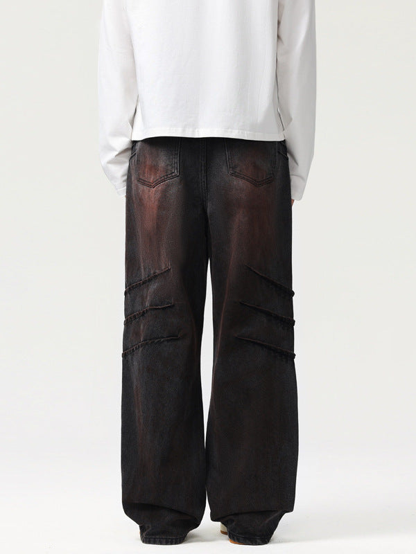 LKTM Men's Distressed Straight Leg Jeans