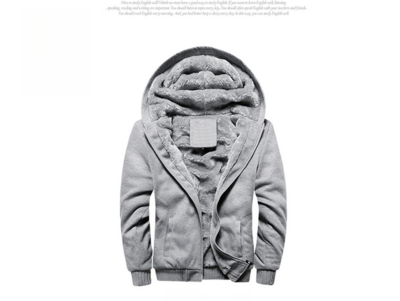 Men's hooded wool coat