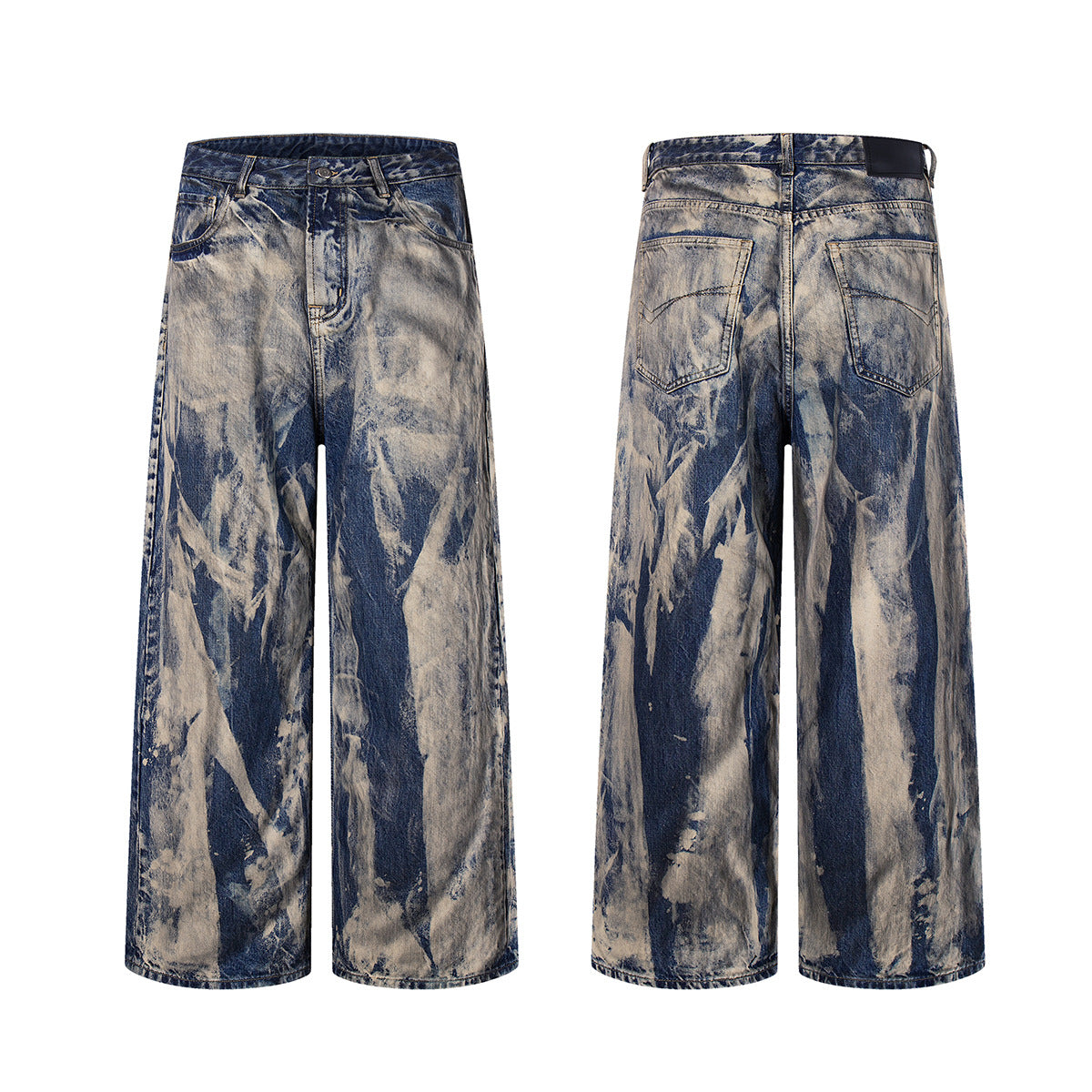 Men's Loose Fit Vintage Washed Jeans