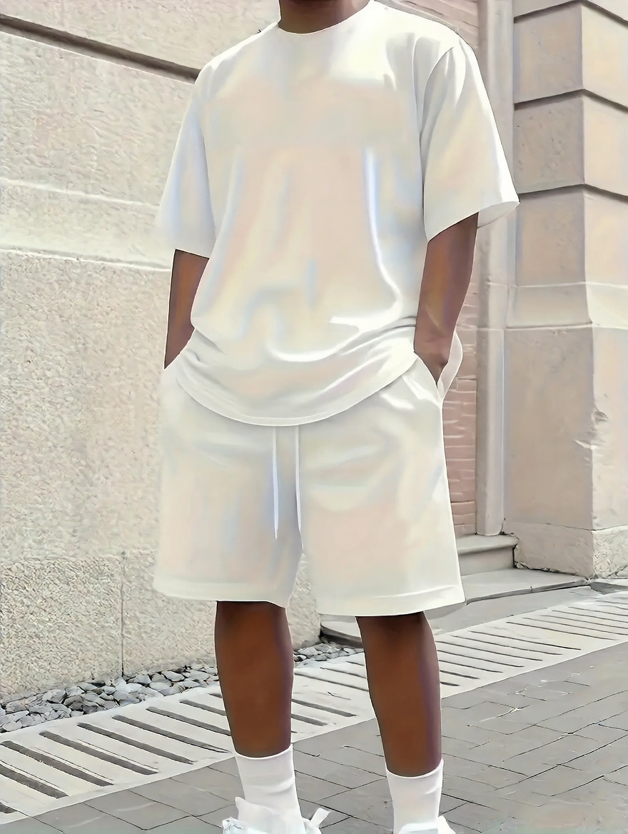 Men's Short Sleeve and Shorts Casual Set