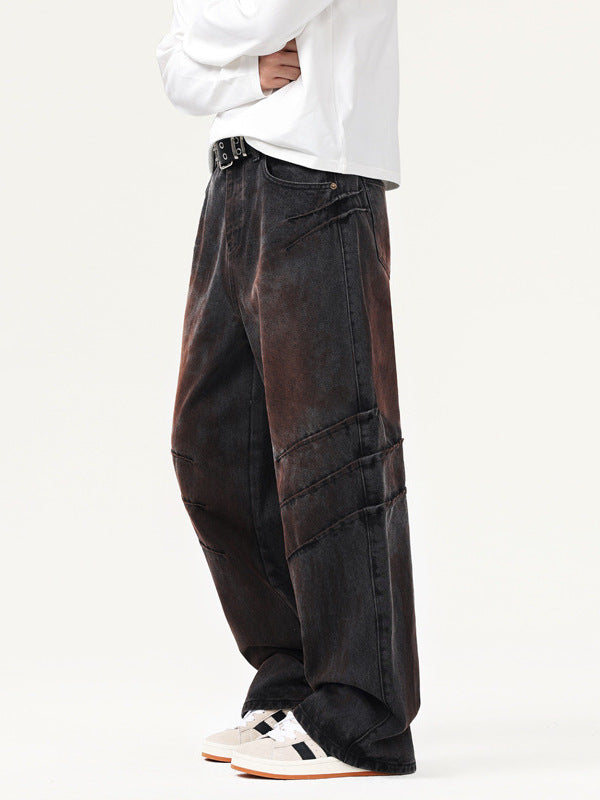 LKTM Men's Distressed Straight Leg Jeans