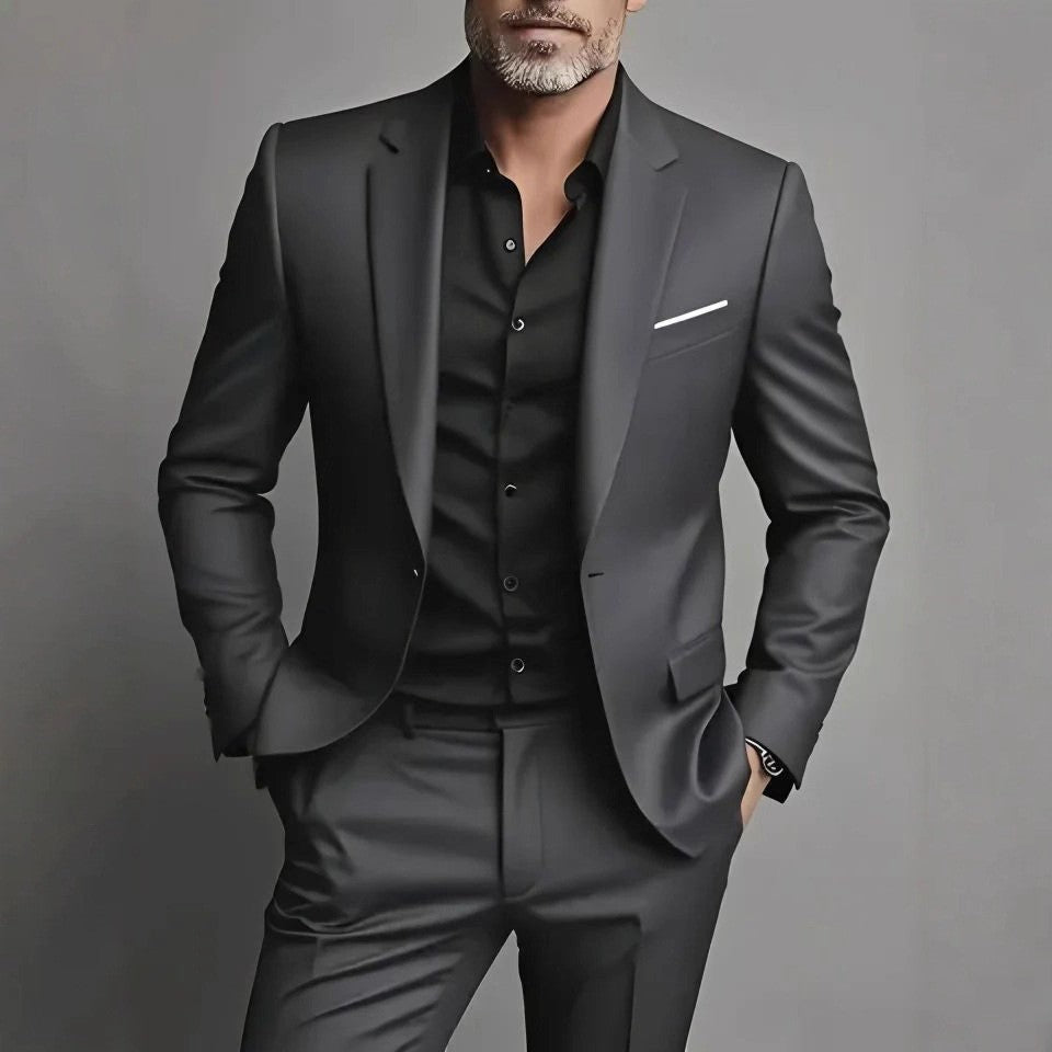 Men's Slim Fit Suit Two-Piece Set