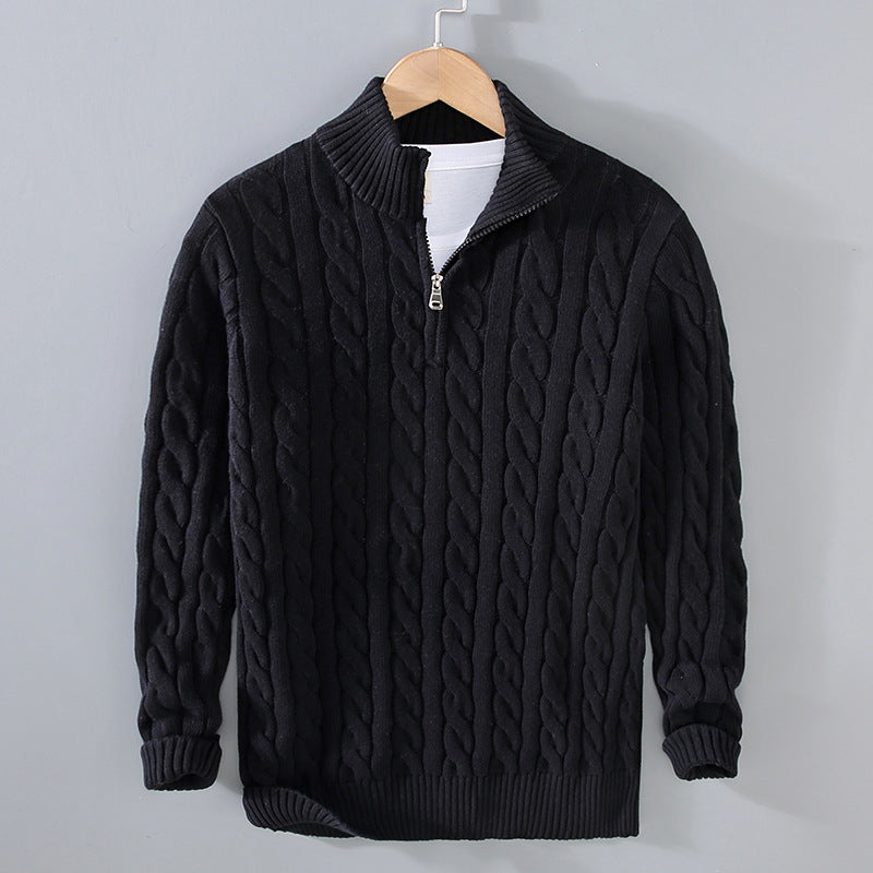 Men's Half Turtleneck Knit Sweater