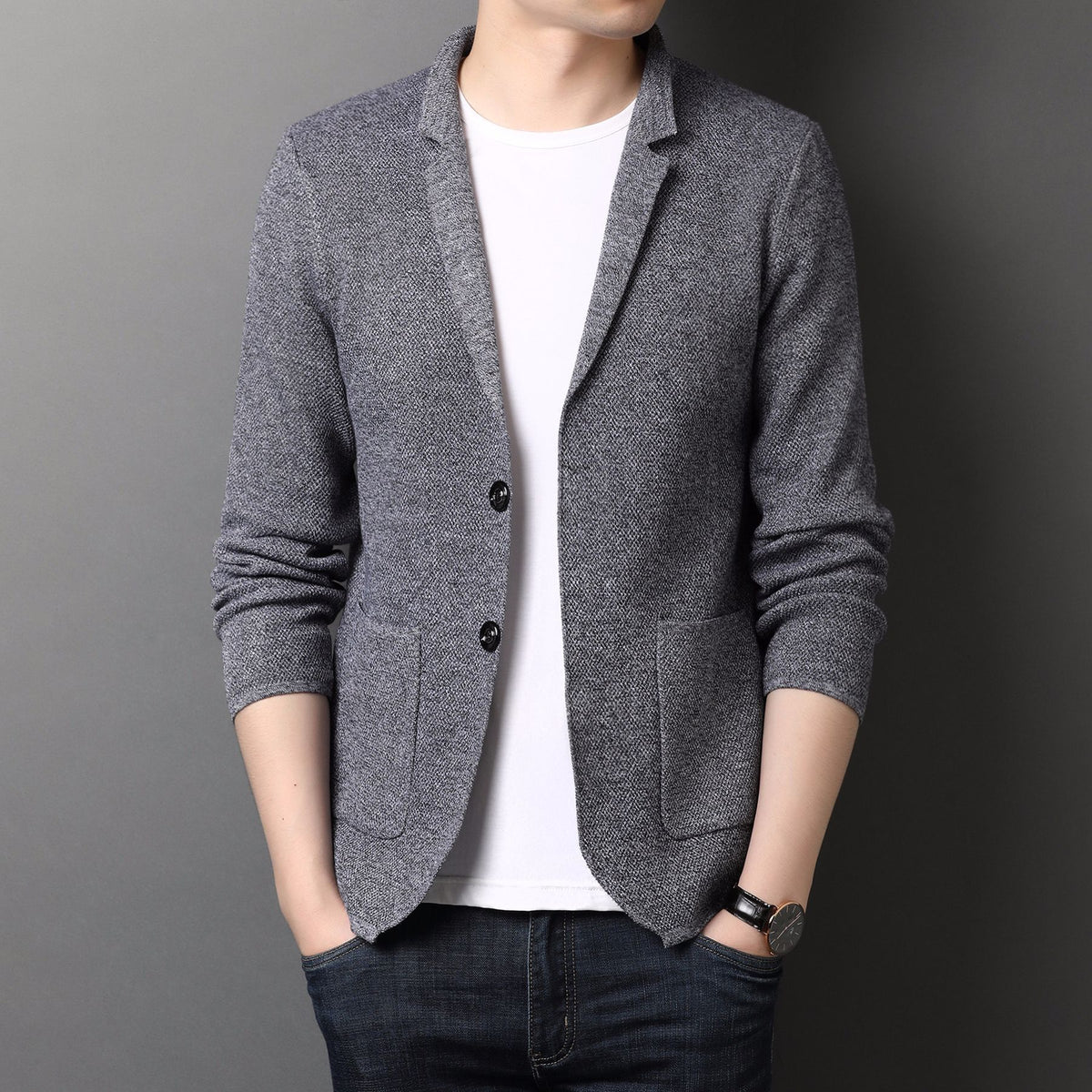 Men's knitted cardigan