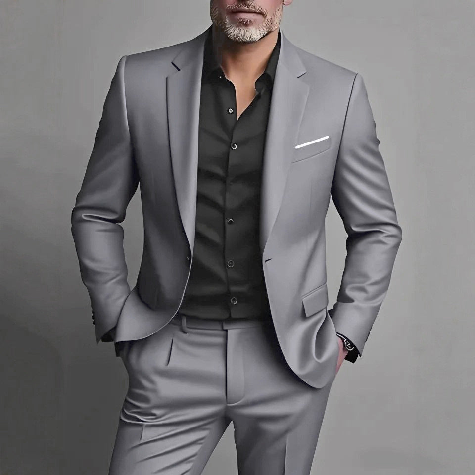 Men's Slim Fit Suit Two-Piece Set