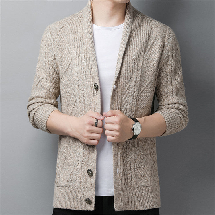 Men's cardigan sweater coat