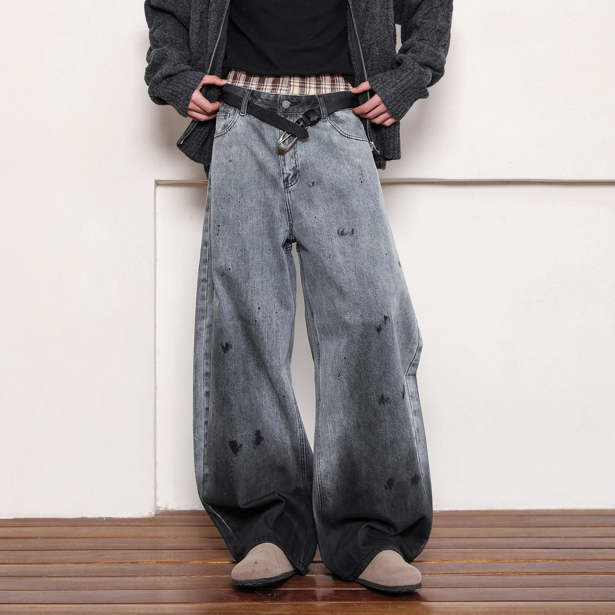 Retro Washed Gradient Men's Jeans