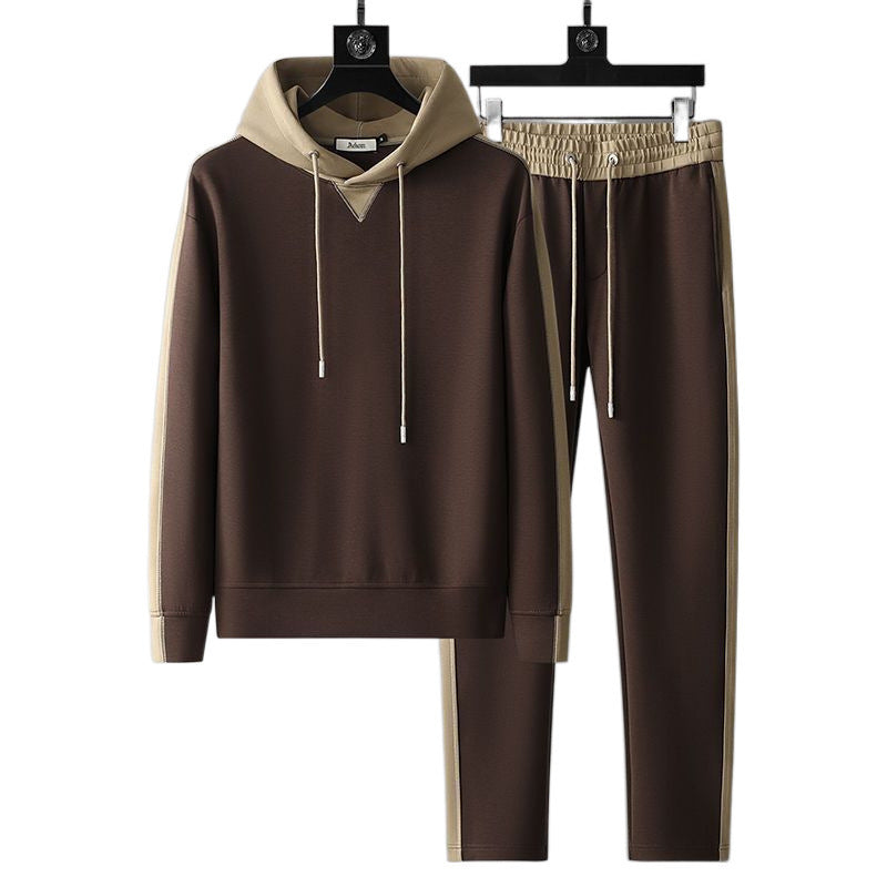 Men's Fleece-Lined Hooded Tracksuit Set