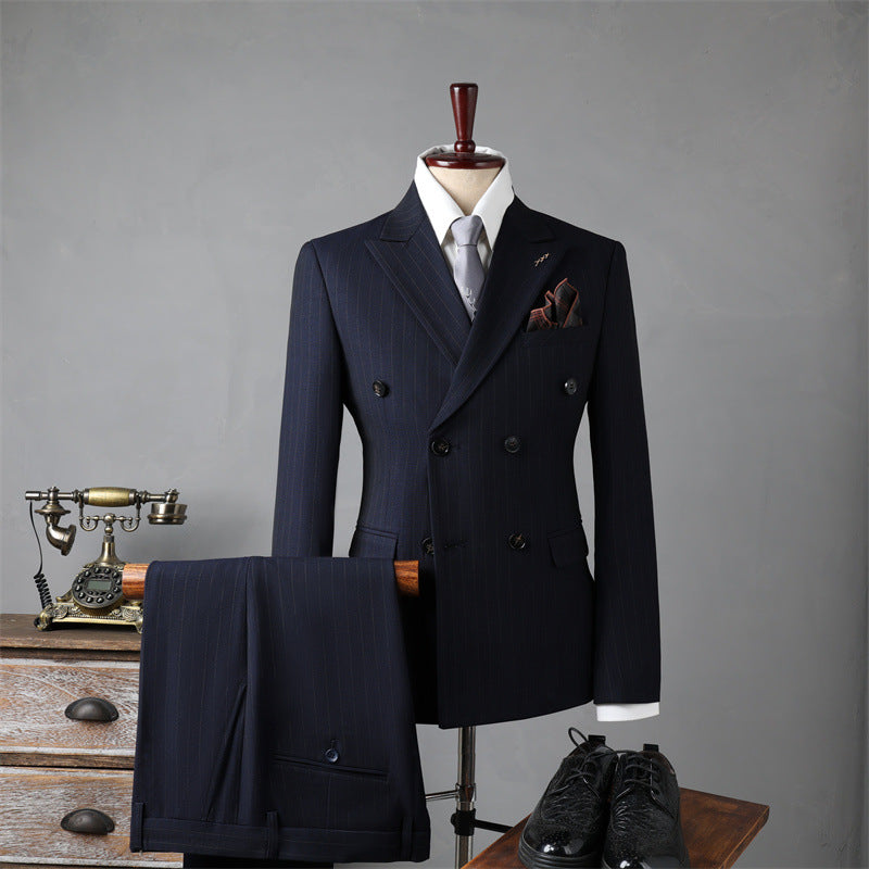Italian Double Breasted Slim Fit Men's Suit