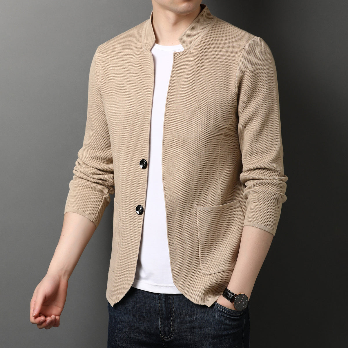 Men's knitted cardigan