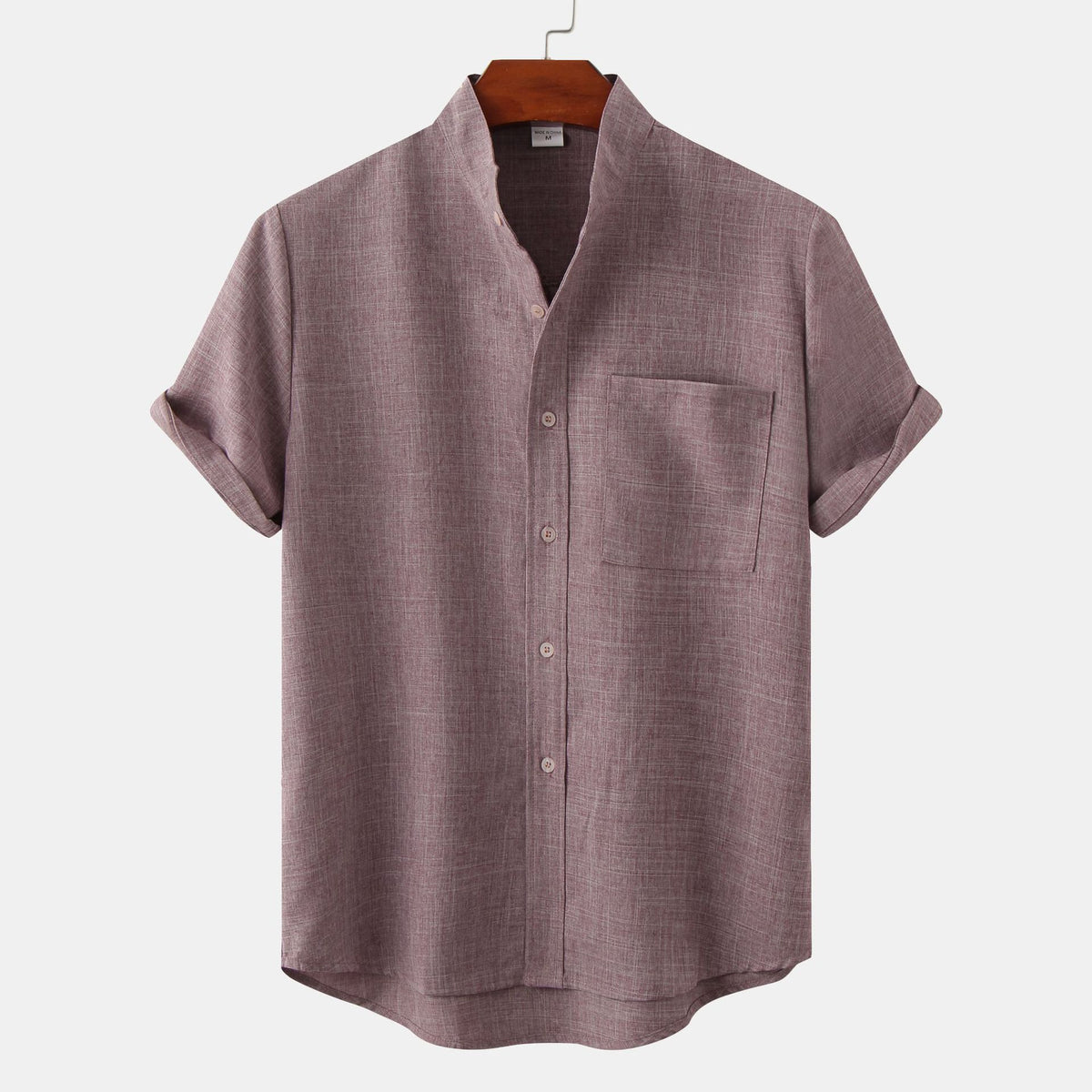 Solid Color Cotton Linen Men's Shirt
