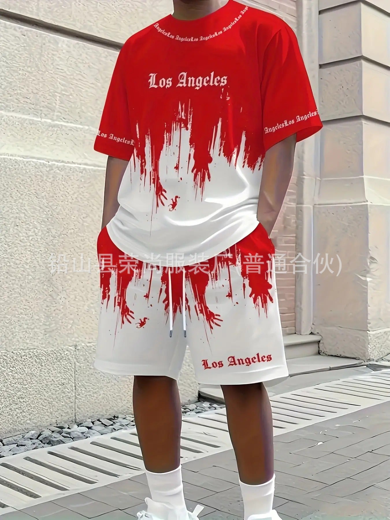 Men's Short Sleeve and Shorts Casual Set