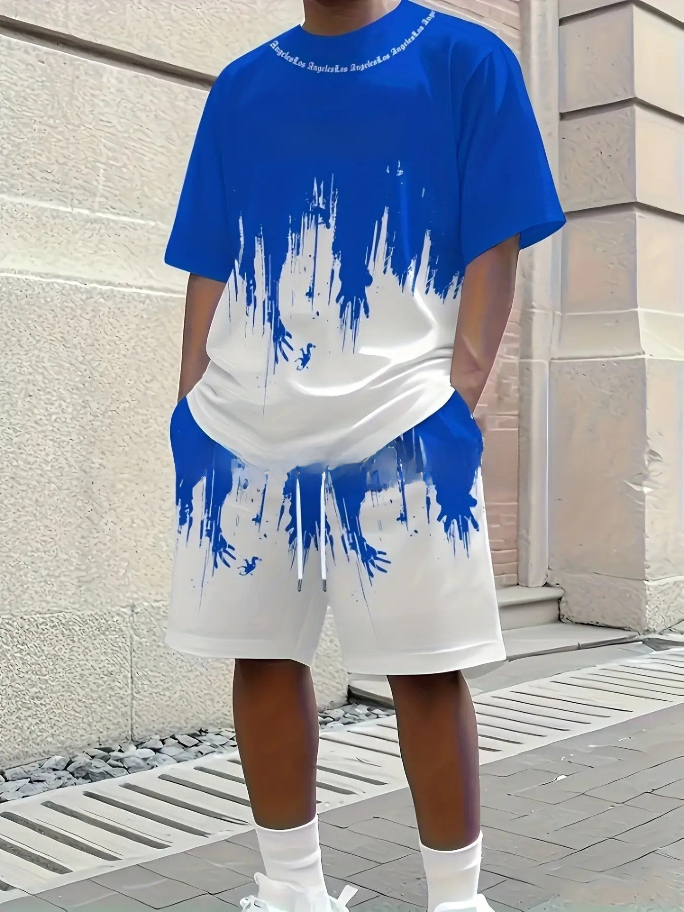 Men's Short Sleeve and Shorts Casual Set