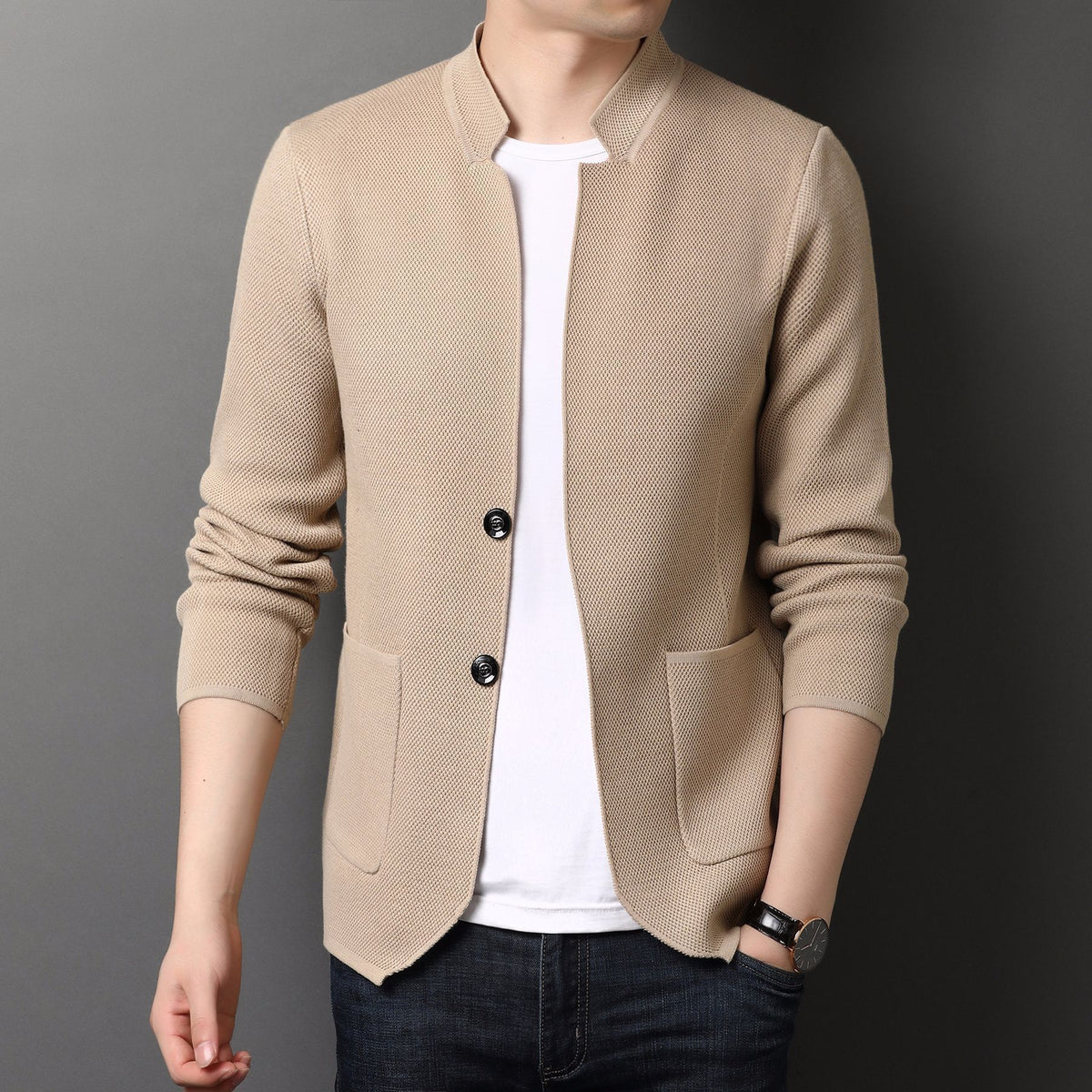 Men's knitted cardigan