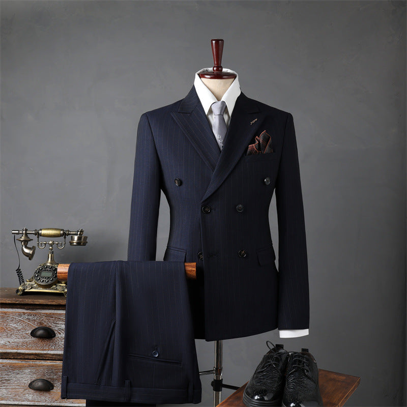 Italian Double Breasted Slim Fit Men's Suit