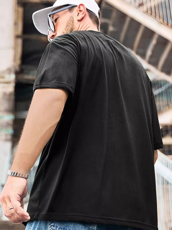 Simple pure cotton men's oversized T-shirt